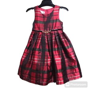 PAPPA & JULIE Girls Tartan Christmas Dress